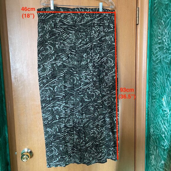 Devonshire Cream Green Swirl Golden Sparkle Pattern Blazer and Skirt AS-IS - Picture 10 of 14